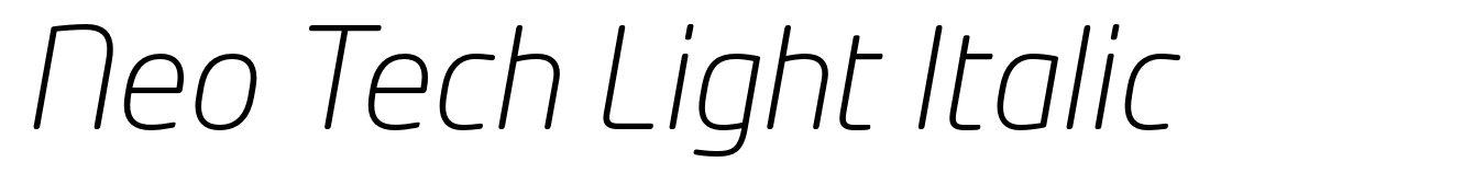 Neo Tech Light Italic